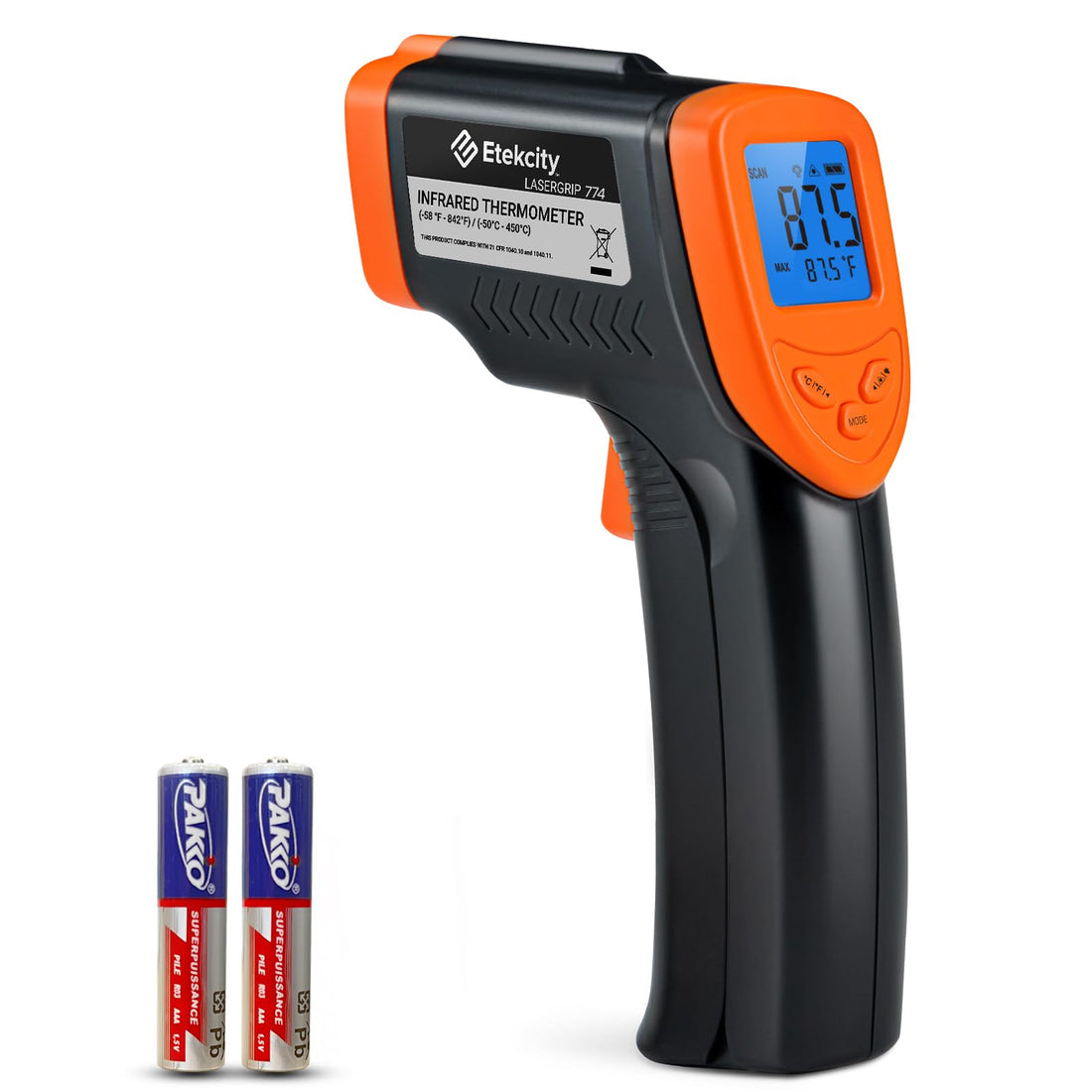 Etekcity Infrared Temperature Thermometer Gun, Laser Food Temp Gun for Pizza Oven, Griddle, Grill, Meat, Candy, Vehicle's