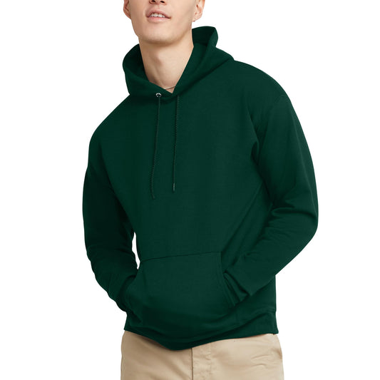 Hanes Men's Pullover EcoSmart Hooded Sweatshirt, Deep Forest, Large - PCTechSupply.com