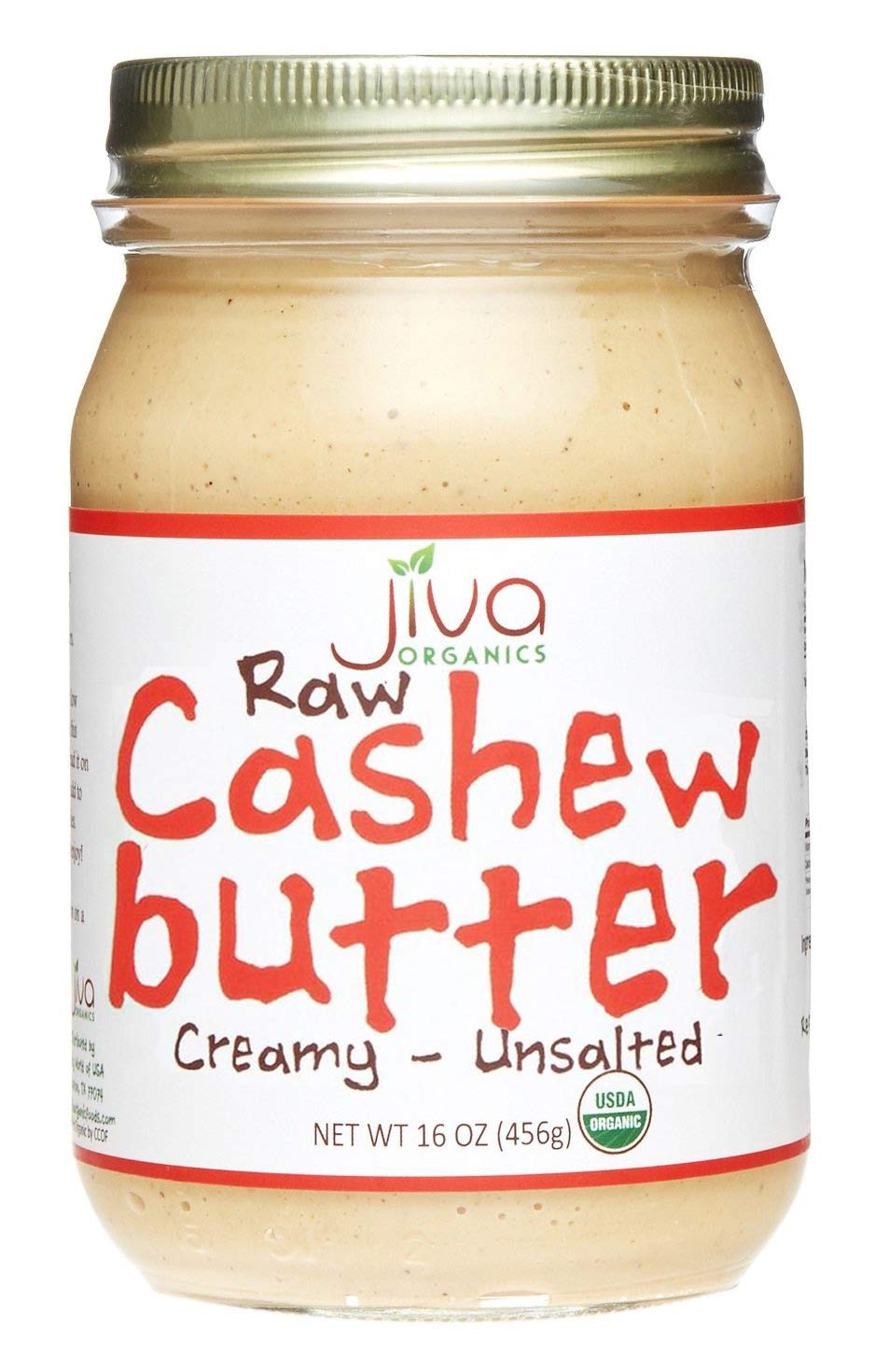 Jiva Organics RAW Organic Cashew Butter 16-Ounce Jar Grocery by Jiva Organics