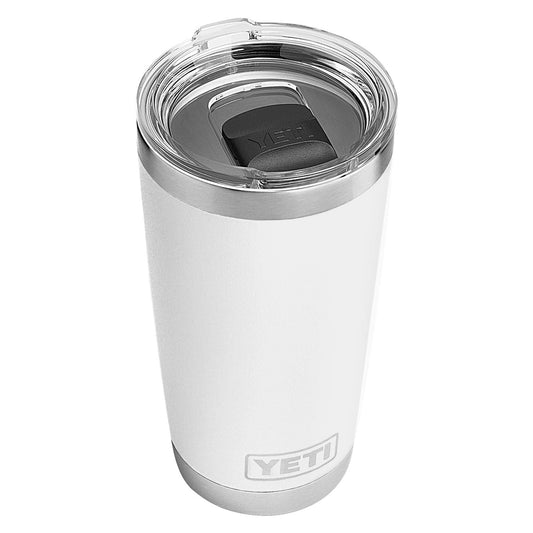 YETI Rambler 20 oz Tumbler, Stainless Steel, Vacuum Insulated with MagSlider Lid, White - PCTechSupply.com