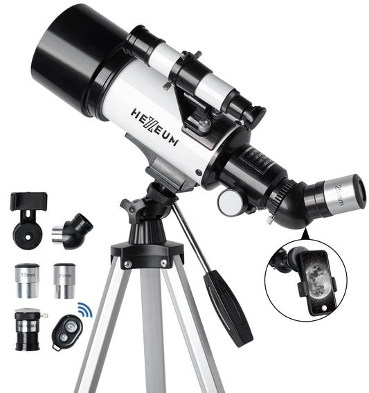 Telescope for Kids & Adults - 70mm Aperture 500mm AZ Mount Fully Multi-Coated Optics Astronomical refracting Portable
