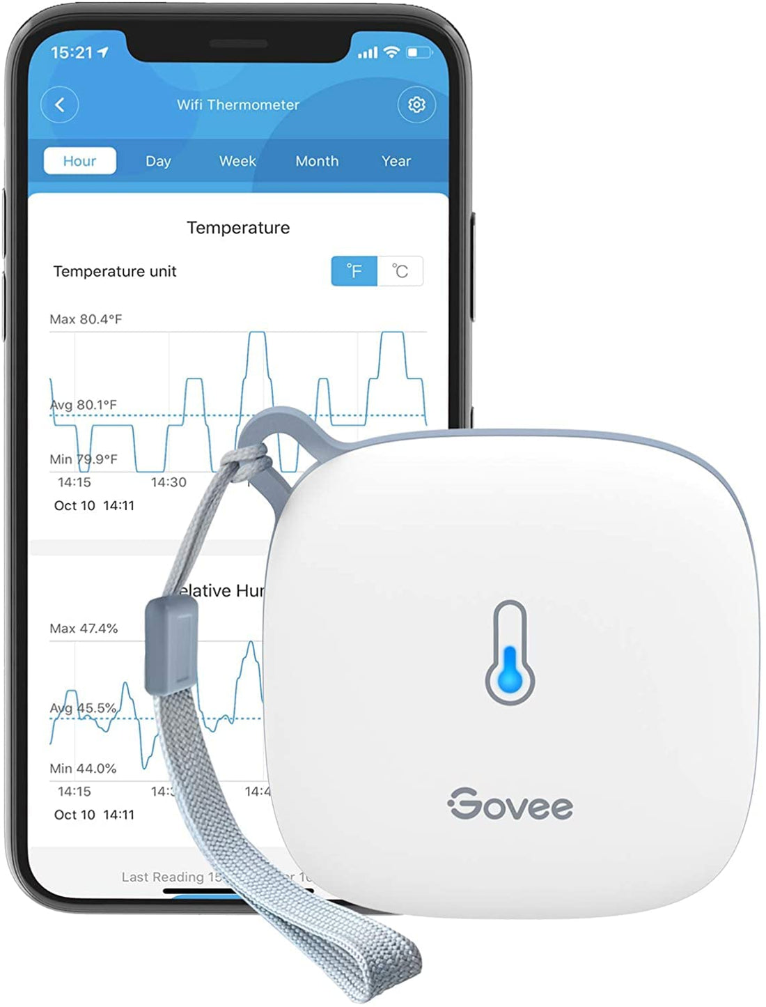 Govee WiFi Thermometer Hygrometer H5179, Smart Humidity Temperature Sensor with App Notification Alert, 2 Years Data Storage