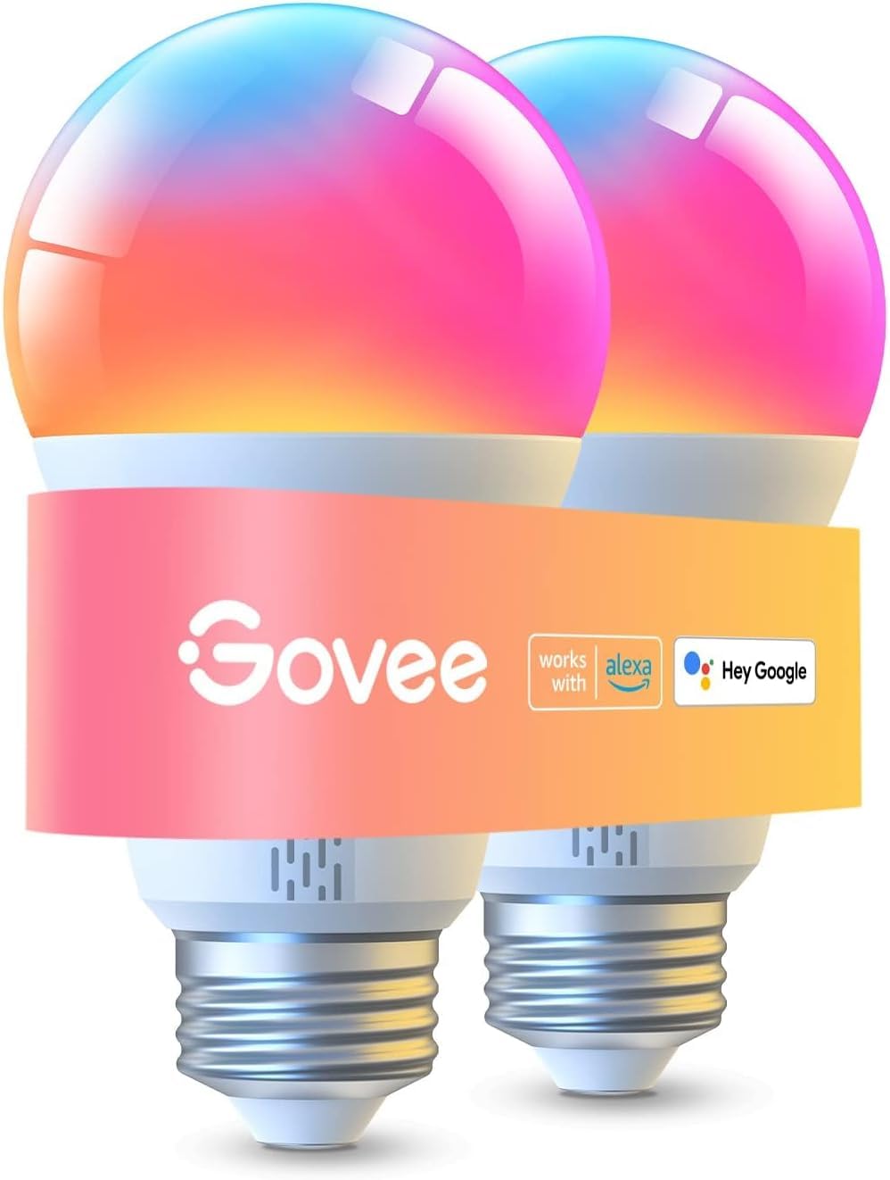 Govee LED Smart Light Bulbs, 1000LM Color Changing Light Bulb, Wi-Fi & Bluetooth Light Bulbs, Work with Alexa and Google
