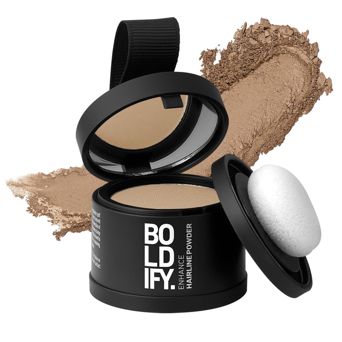 BOLDIFY Hairline Powder - Root Touch Up & Hair Loss Cover Up, Instant Gray Coverage 48-Hour Stain-Proof Hair Color Powder