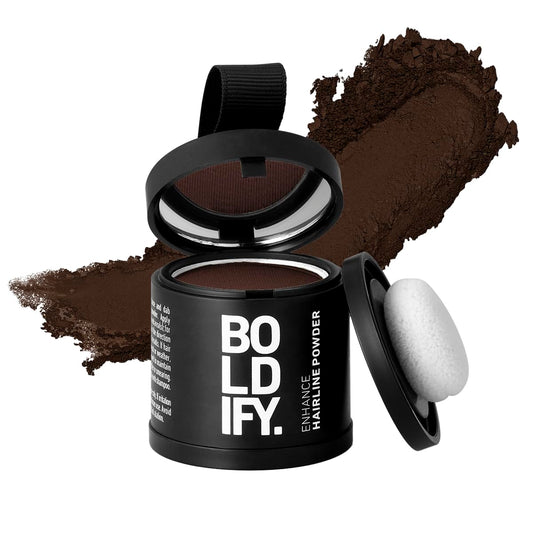 BOLDIFY Hairline Powder - Root Touch Up & Hair Loss Cover Up, Instant Gray Coverage 48-Hour Stain-Proof Hair Color Powder