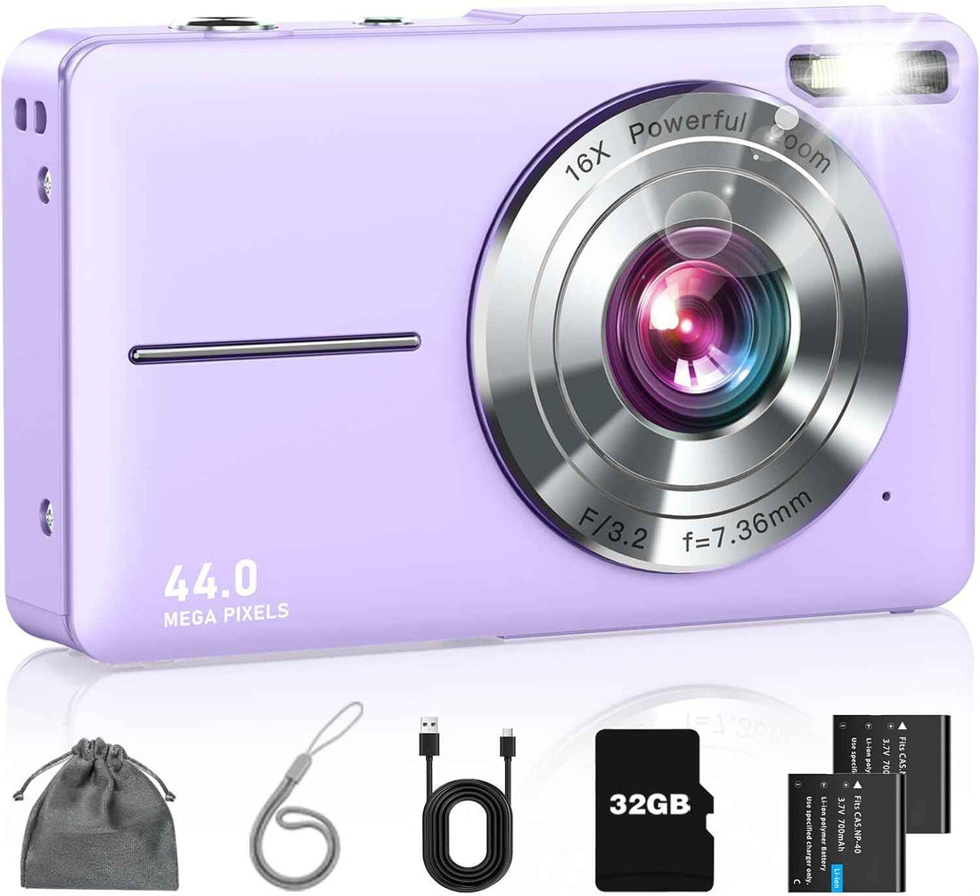 Digital Camera, FHD 1080P Point and Shoot Camera for Kids Teens Starters