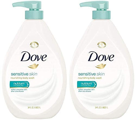 Dove Body Wash, Sensitive Skin Pump,34 Fl Oz (Pack of 2) - PCTechSupply.com