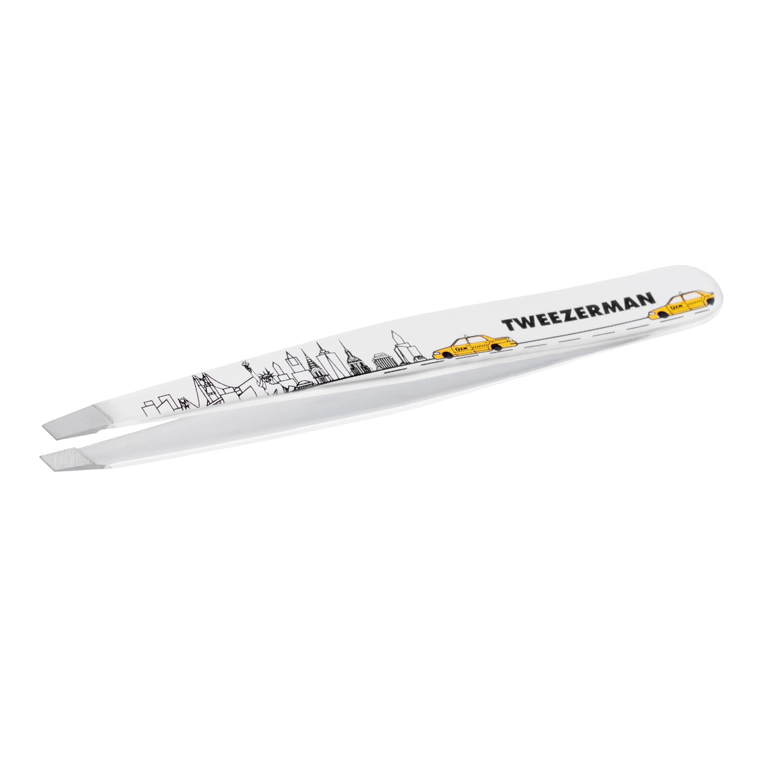 Tweezerman Exclusive 40th Birthday Slant Tweezer - Hair Removal Tweezers, Stainless Steel, Silver Beauty by Tweezerman