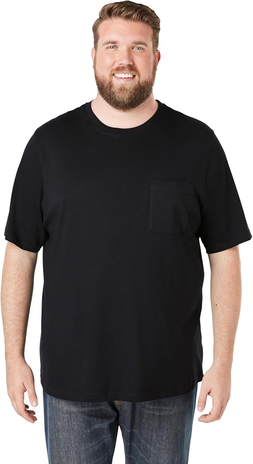 KingSize Shrink-Less Lightweight Pocket Crewneck T-Shirt