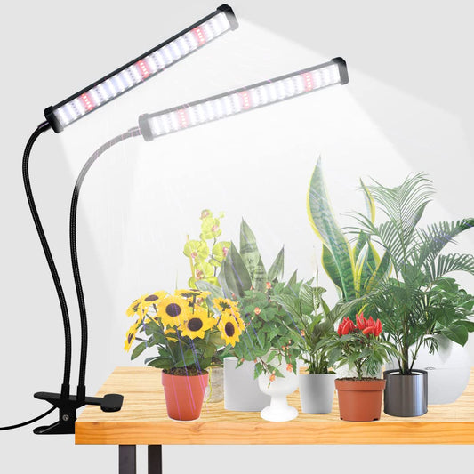 GooingTop Grow Light 100W 6000K, Super Bright White Desktop Clip Plant Lamp for Seedlings Succulents Seeds Starting Indoor