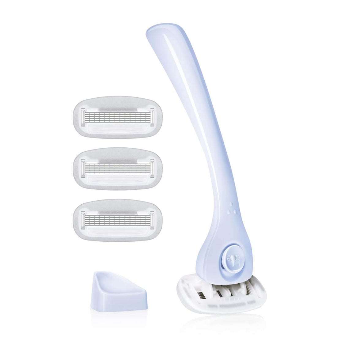 Billie Razors for Women, Cool Blue - 1 Handle, 4 Refills & Magnetic Holder