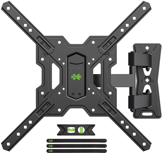 USX MOUNT UL Listed Full Motion TV Mount, Swivel Articulating Tilt TV Wall Mount for 26-55Inch LED, 4K TVs, Wall Mount TV Bracket with VESA 400x400mm Up to 77lbs, Perfect Center Design -XMM006-1 - PCTechSupply.com