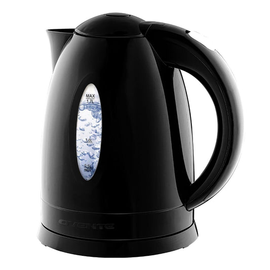 OVENTE Electric Kettle, Hot Water, Heater 1.7 Liter - BPA Free Fast Boiling Cordless Water Warmer - Auto Shut Off Instant Water Boiler for Coffee & Tea Pot, Regular, Black KP72B - PCTechSupply.com