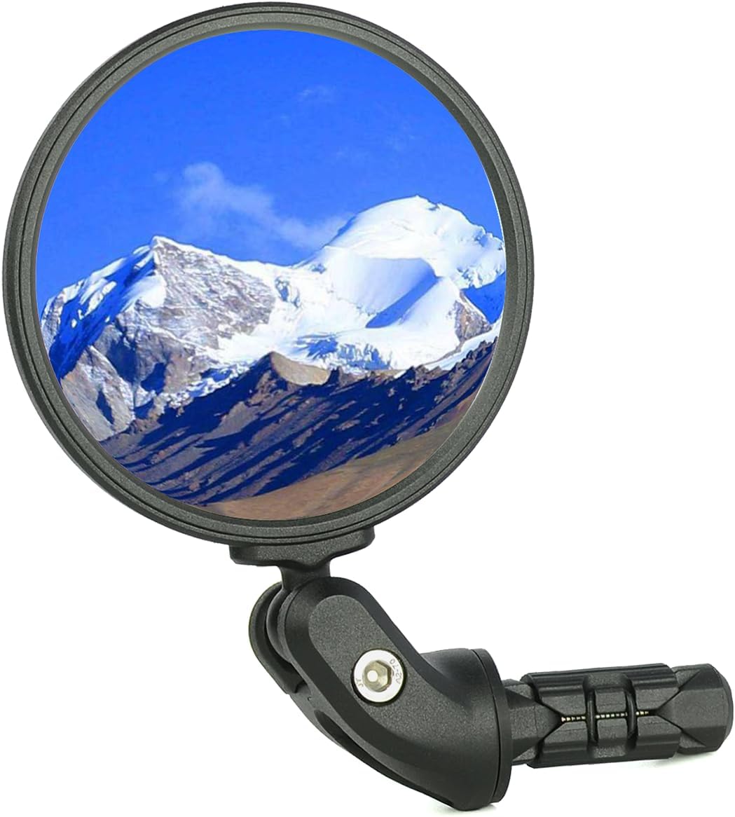 BriskMore Bike Mirrors,Bike Bar End Mirror, HD Glass Convex Lens Bicycle Rearview Mirror, Safe Cycling Rearview Mirror, Easy to Install