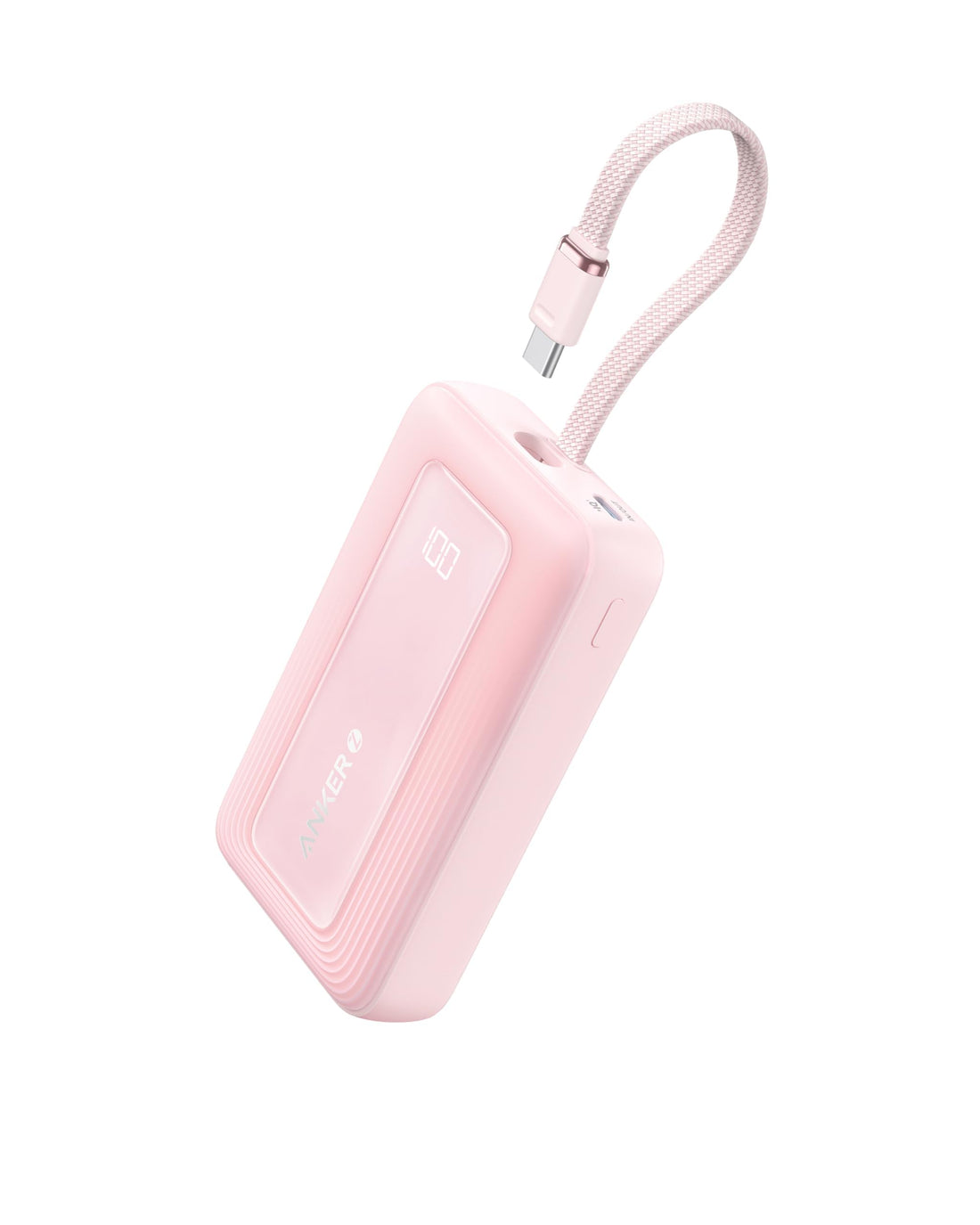 Anker Zolo Portable Charger, 10,000mAh 30W Power Bank with Built-in Lanyard USB-C Cable for Travel, Fast Charging Battery
