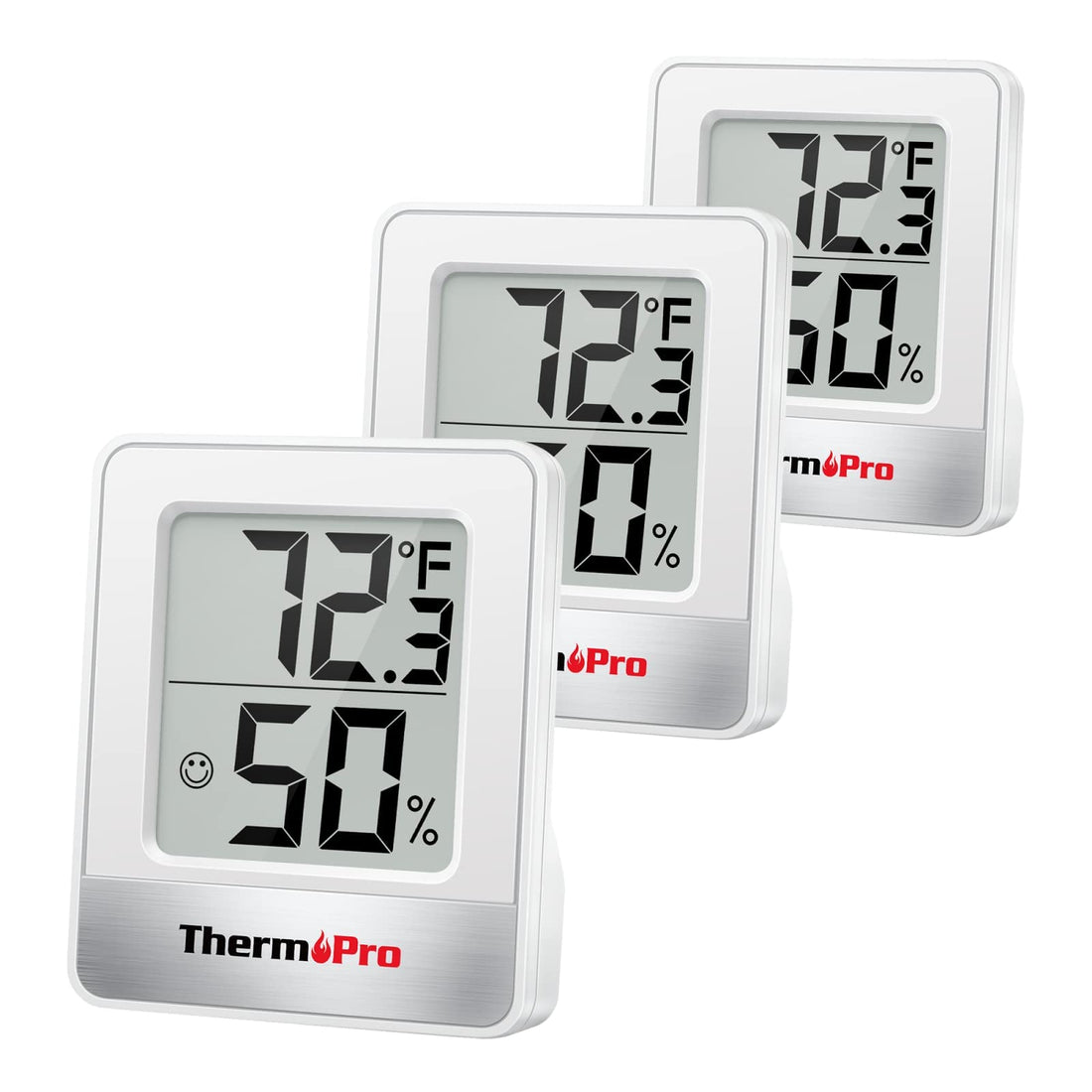 ThermoPro TP49 3 Pieces Digital Hygrometer Indoor Thermometer Humidity Meter Mini Hygrometer Thermometer with Temperature