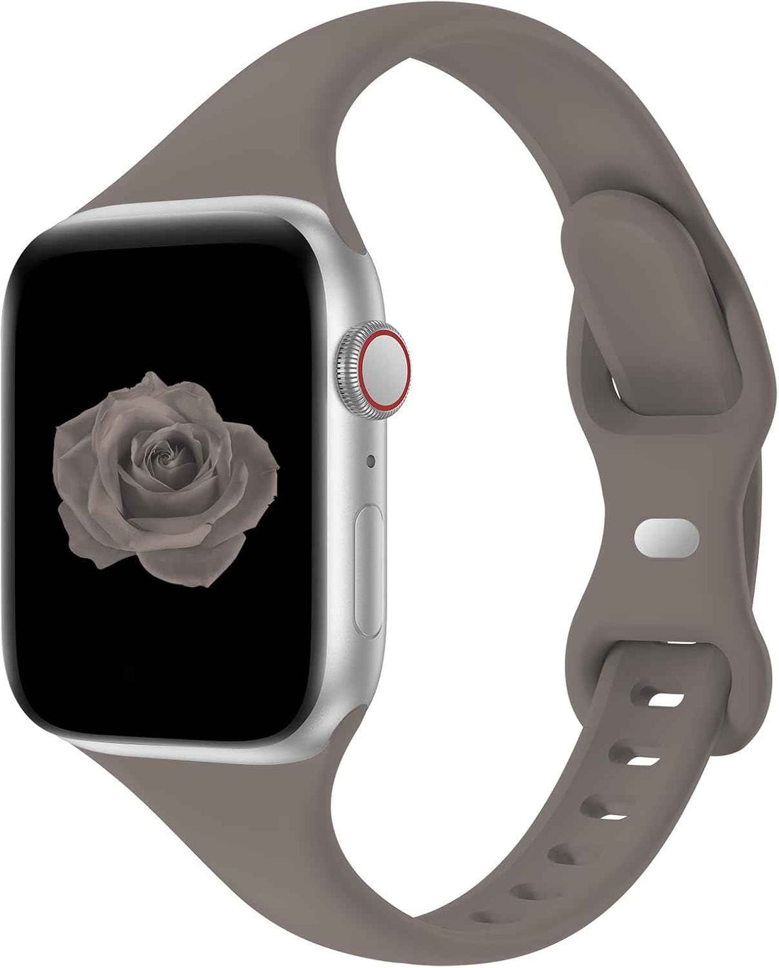 Thin Slim Band Compatible with Apple Watch 38mm 40mm 41mm 42mm 44mm 45mm 46mm 49mm, Replacement Silicone Sport Strap for iWatch Series 11/10/9/8/7/6/5/4/3/2/1 Ultra SE Women Men, Clay