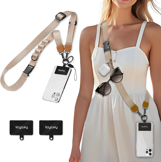 Icycay Phone Lanyard Crossbody Strap Neck Adjustable Teacher Women Gold