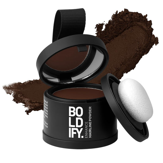 BOLDIFY Hairline Powder - Root Touch Up & Hair Loss Cover Up, Instant Gray Coverage 48-Hour Stain-Proof Hair Color Powder