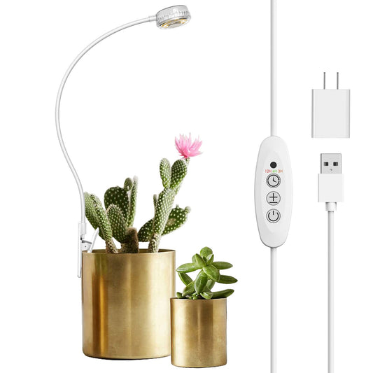 SANSI Grow Lights for Indoor Plants, Pot Clip LED Plant Lights for Indoor Growing, Full Spectrum, Plant Lamp with 4-Level