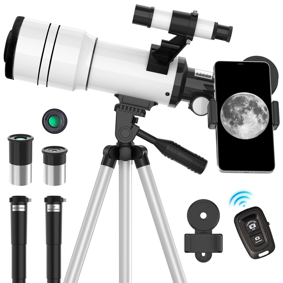 ToyerBee Telescope for Adults & Kids, 70mm Aperture Astronomical Refractor Telescopes for Astronomy Beginners (15X-150X),