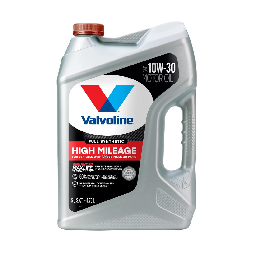 Valvoline Full Synthetic High Mileage with MaxLife Technology SAE 10W-30 Motor Oil 5 QT Automotive Parts and Accessories by