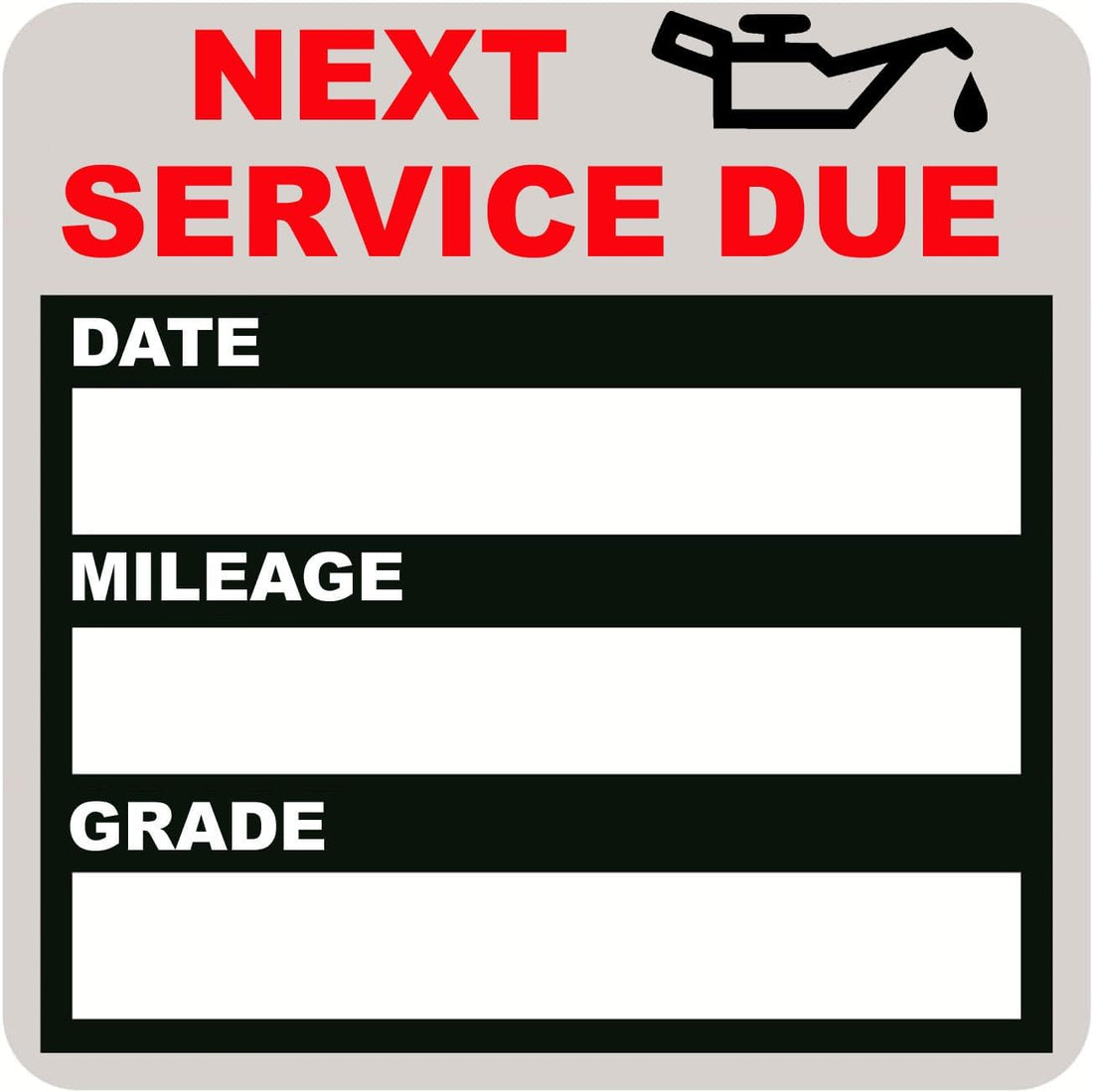 Oil Change Stickers Static Cling, 120pcs 2x2 in for Car Windshield