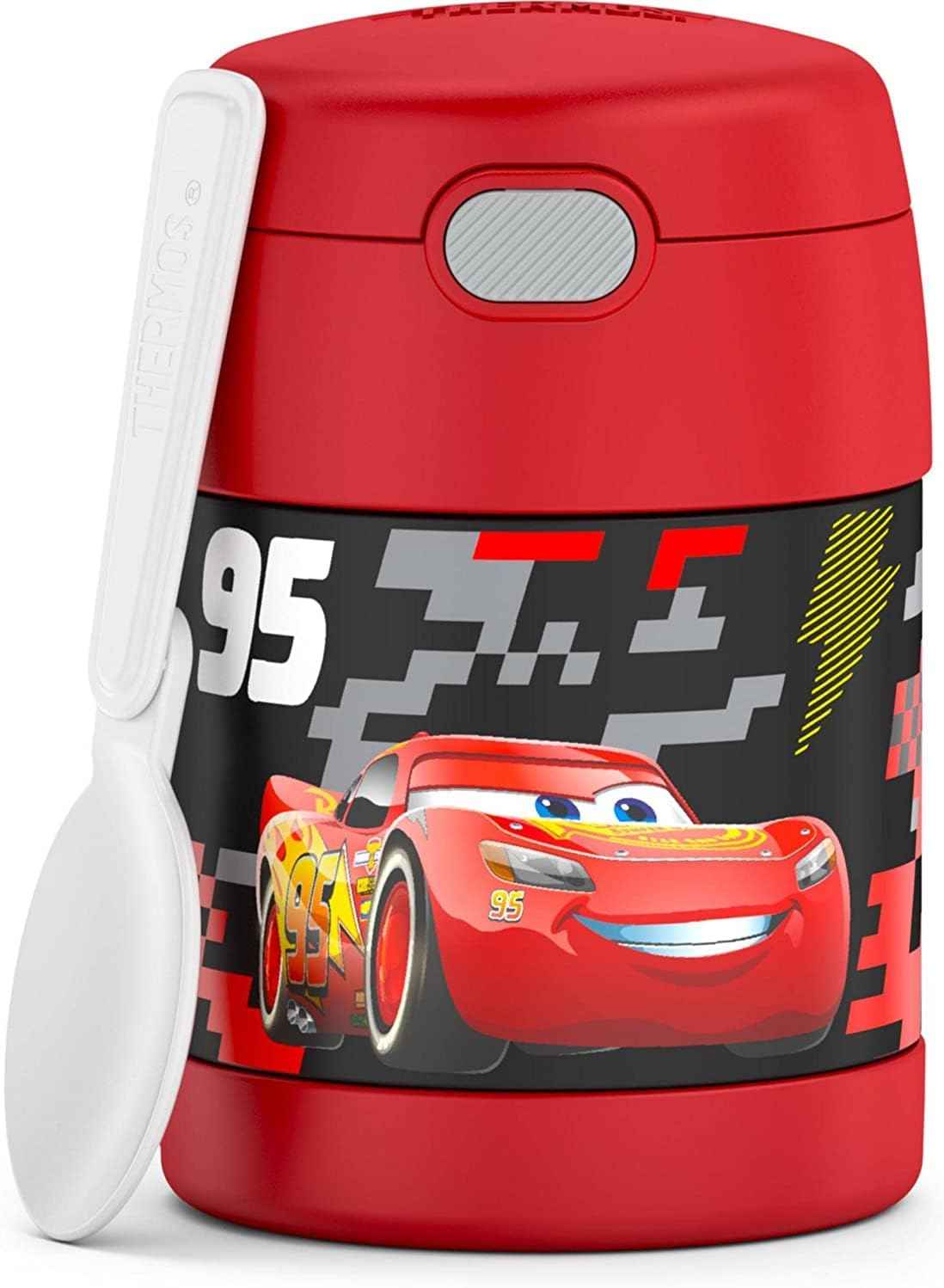 THERMOS FUNTAINER Kids Food Jar with Spoon, 10oz, Cars