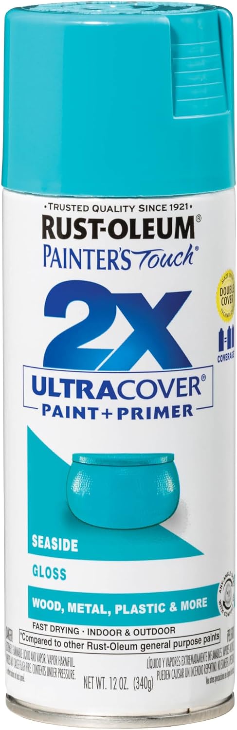 Rust-Oleum Painter's Touch 2X Ultra Cover Spray Paint, Gloss Seaside