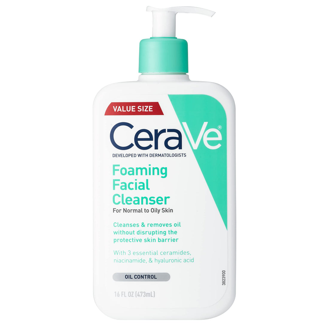 CeraVe Foaming Facial Cleanser, Daily Face Wash for Oily Skin with Hyaluronic Acid, Ceramides, and Niacinamide, Fragrance Free, 16 Fluid Ounce - PCTechSupply.com