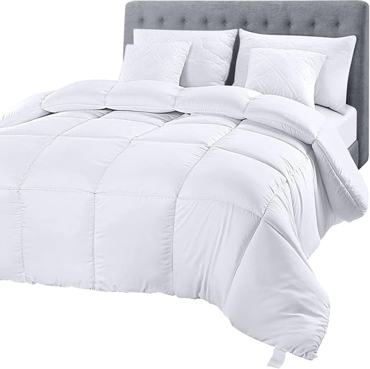 Utopia Bedding Comforter Duvet Insert, Quilted Comforter with Corner Tabs, Box Stitched Down Alternative Comforter King (White) - PCTechSupply.com