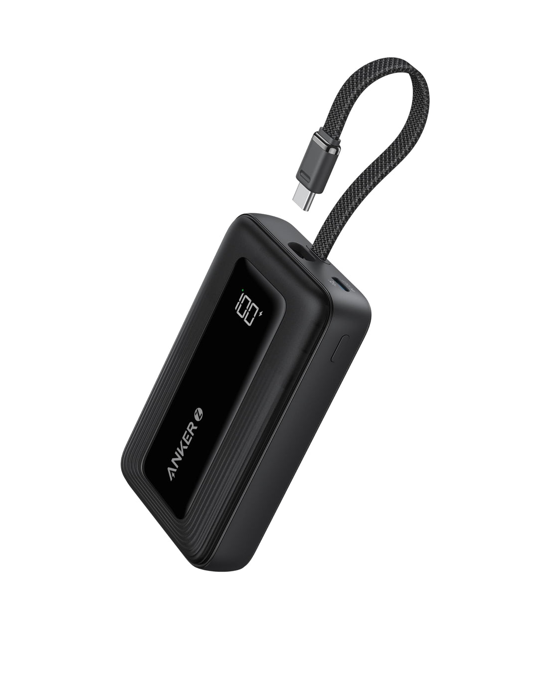 Anker Zolo Portable Charger, 10,000mAh 30W Power Bank with Built-in Lanyard USB-C Cable for Travel, Fast Charging Battery