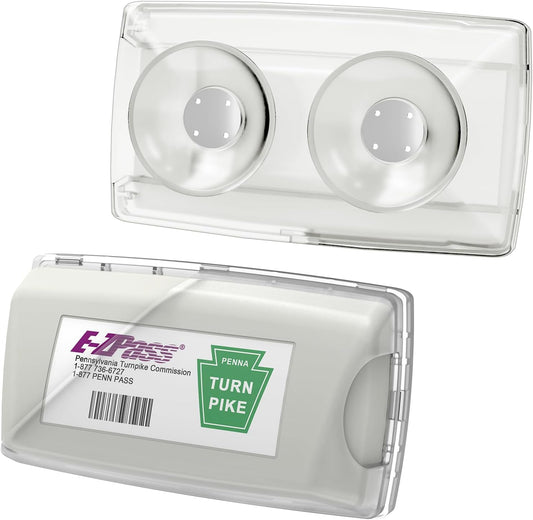 Zeyitian Ez Pass Holder Clear 1 Pack - Super Strong Suction Cups for Windshield, Toll Pass Transponder Holder for EZ Pass/iPass