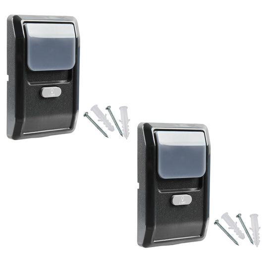 2X Garage Outlet Garage Door Opener Remote Control Security Multi Function Wall Mounted Panel Pad Replacement for Liftmaster