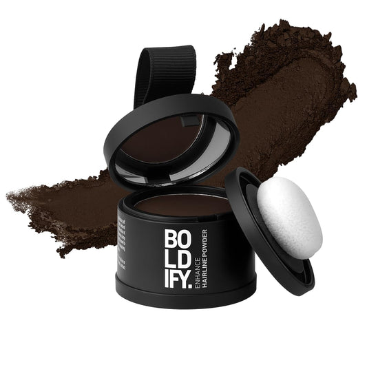 BOLDIFY Hairline Powder - Root Touch Up & Hair Loss Cover Up, Instant Gray Coverage 48-Hour Stain-Proof Hair Color Powder