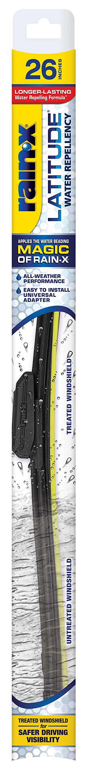 Rain-X 5079281-2 Latitude 2-In-1 Wiper Blades, 26 Inch Windshield Wipers (Pack Of 1), Automotive Replacement Windshield Wiper Blades With Patented Rain-X Water Repellency Formula - PCTechSupply.com