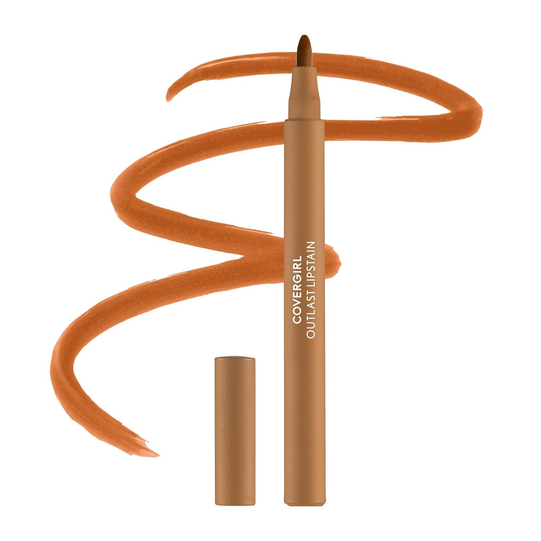 Covergirl Outlast Lipstain, 38 Honey Sculpt, Smooth Application, Precise Pen-Like Tip, Transfer-Proof, Satin Stained Finish, Vegan Formula, 0.06oz