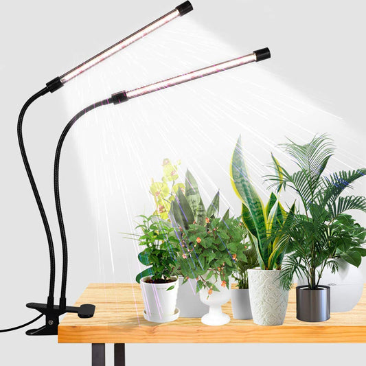 GooingTop LED Grow Light,6000K Full Spectrum Clip Plant Growing Lamp with White Red LEDs for Indoor Plants,5-Level