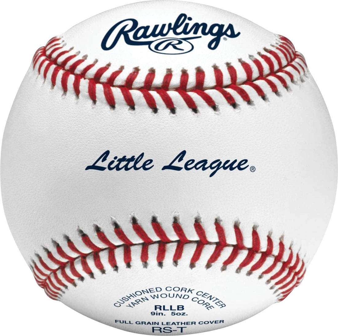 Rawlings | LITTLE LEAGUE Tournament Grade Baseballs | Leather Cover | RLLB | Ages 14U | Game/Practice Use | 12 Count