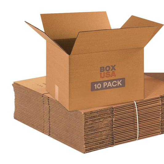 BOX USA Moving Boxes Medium 18"L x 14"W x 12"H 10-Pack | Corrugated Cardboard Box for Shipping, Mailing, Packing, Packaging and Storage 18x14x12 - PCTechSupply.com