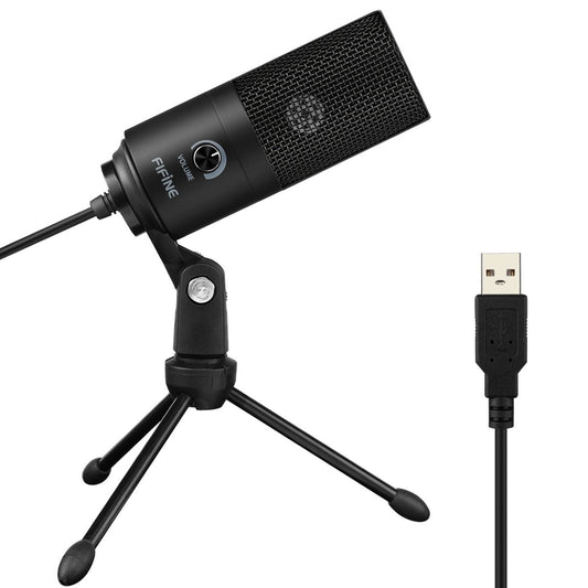 FIFINE USB Microphone, Metal Condenser Recording Microphone for Laptop MAC or Windows Cardioid Studio Recording Vocals, Voice Overs,Streaming Broadcast and YouTube Videos-K669B - PCTechSupply.com