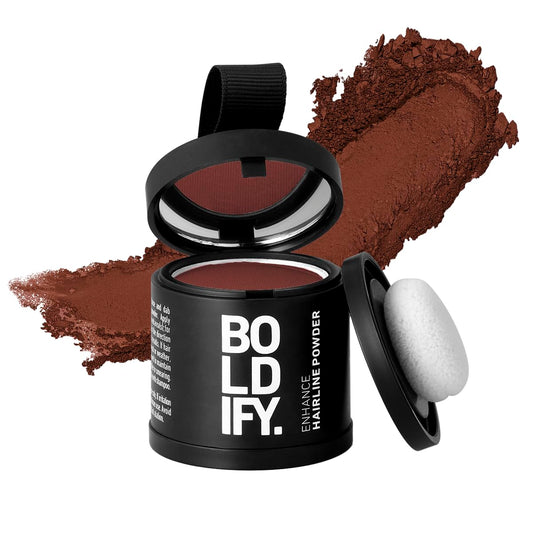 BOLDIFY Hairline Powder - Root Touch Up & Hair Loss Cover Up, Instant Gray Coverage 48-Hour Stain-Proof Hair Color Powder