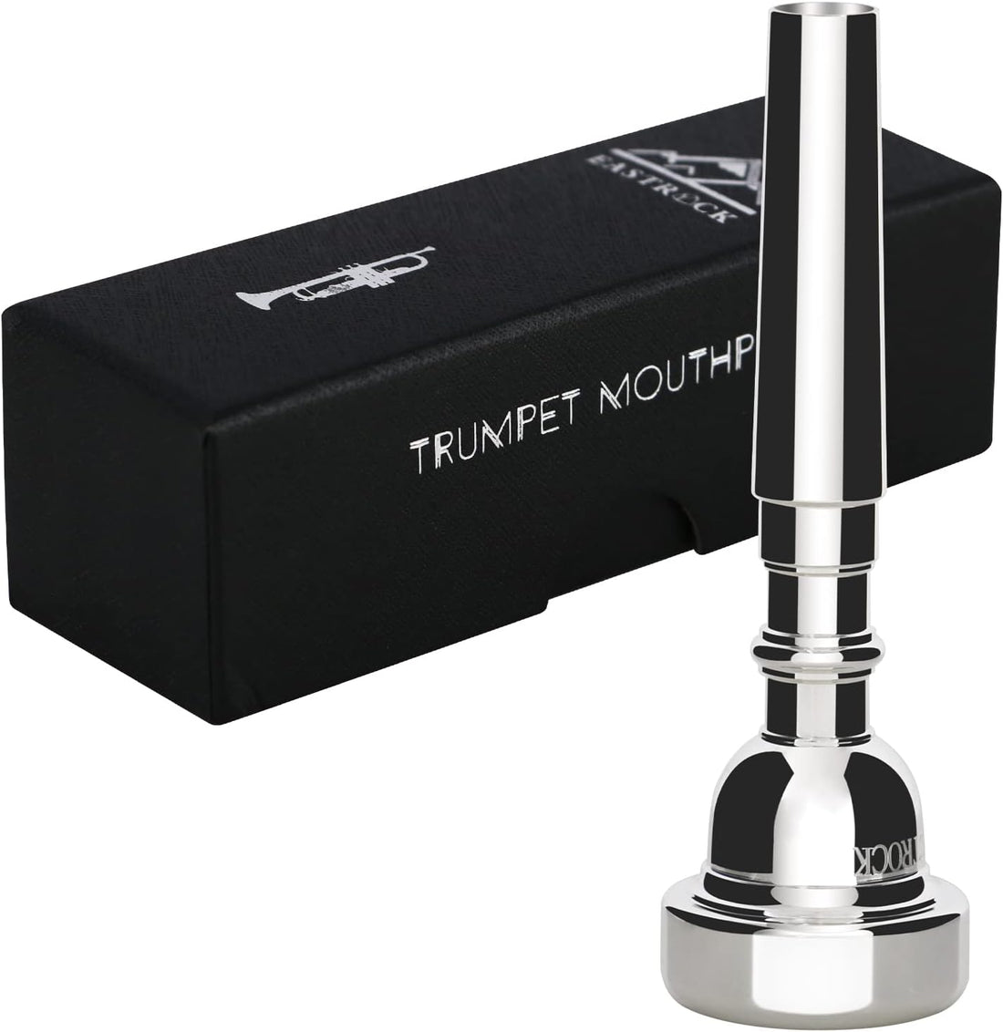 EASTROCK 1.25C Trumpet Mouthpiece Silver Plated Bb Trompeta, Vacuum Packed