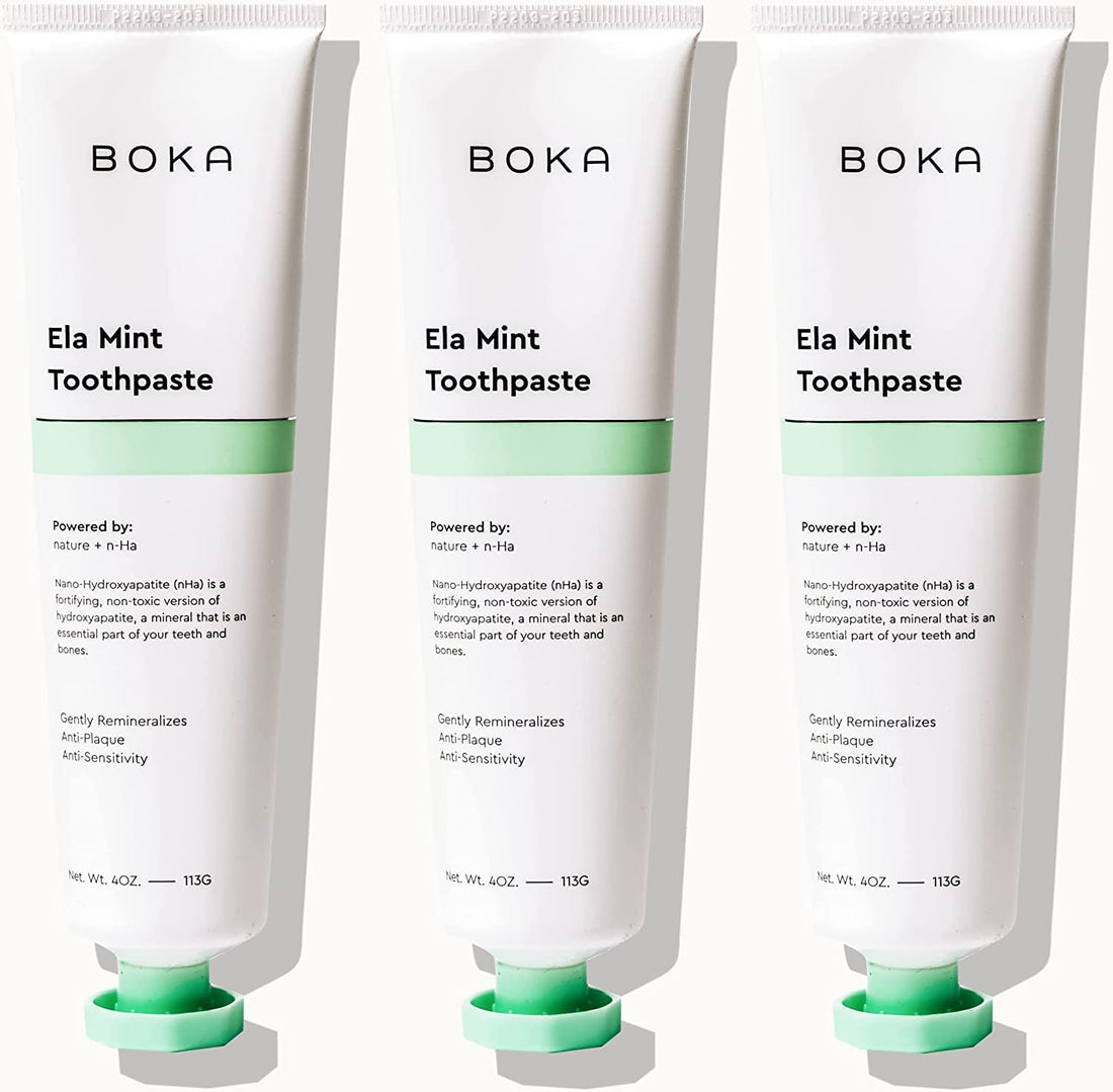 Boka Fluoride Free Toothpaste Nano Hydroxyapatite, Helps Remineralize, Appropriate for Sensitive Teeth, Whitening - for