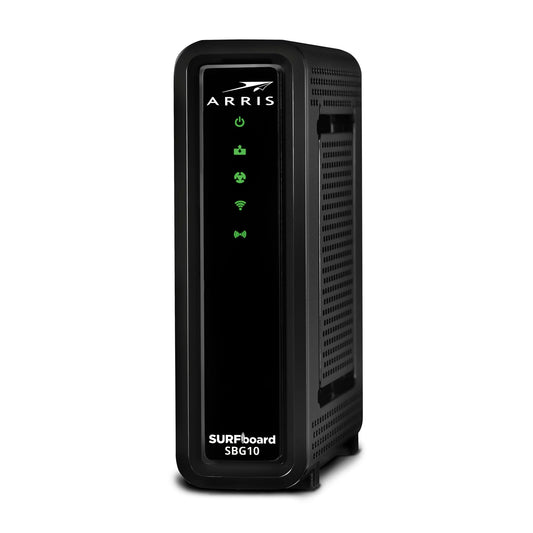 ARRIS SURFboard SBG10 DOCSIS 3.0 16 x 4 Gigabit Cable Modem & AC1600 Wi-Fi Router , Comcast Xfinity, Cox, Spectrum, 400 Mbps Max Internet Speeds - PCTechSupply.com