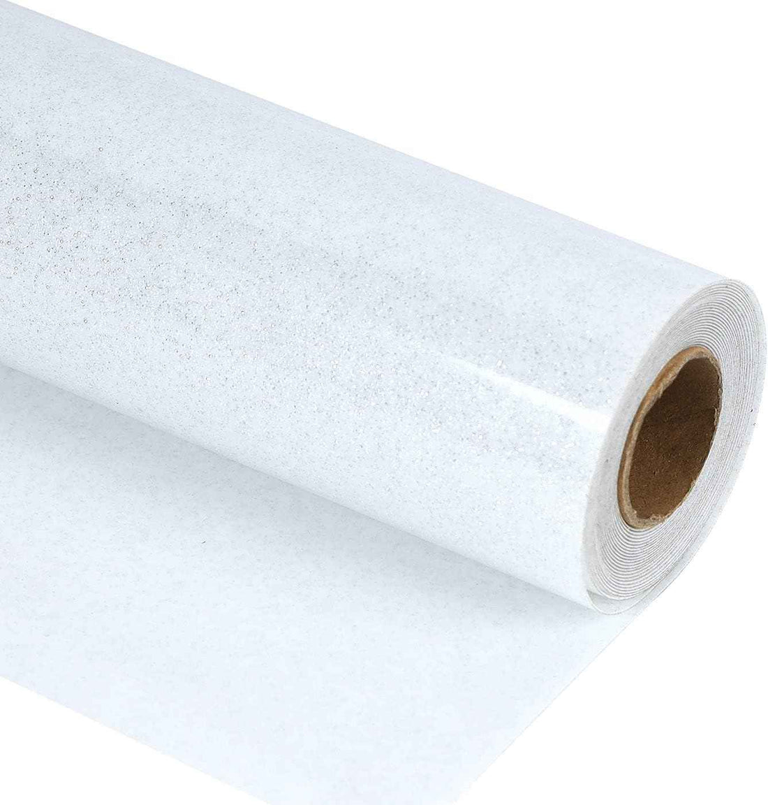 guangyintong Glitter White Heat Transfer Vinyl HTV Rolls, 12" x 8ft Iron on Vinyl for T Shirts HTV Vinyl for All Cutter Machines Easy to Cut & Weed for Heat Vinyl Design