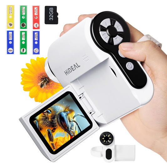 Hideal HP20 Microscope for Kids 1000X [3-in-1] [Easy and Fun] 2" IPS Portable Handheld Microscope Miniscope, Pocket Mini