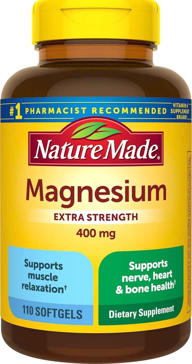 Nature Made Magnesium Oxide Extra Strength 400 mg, 110 Softgels