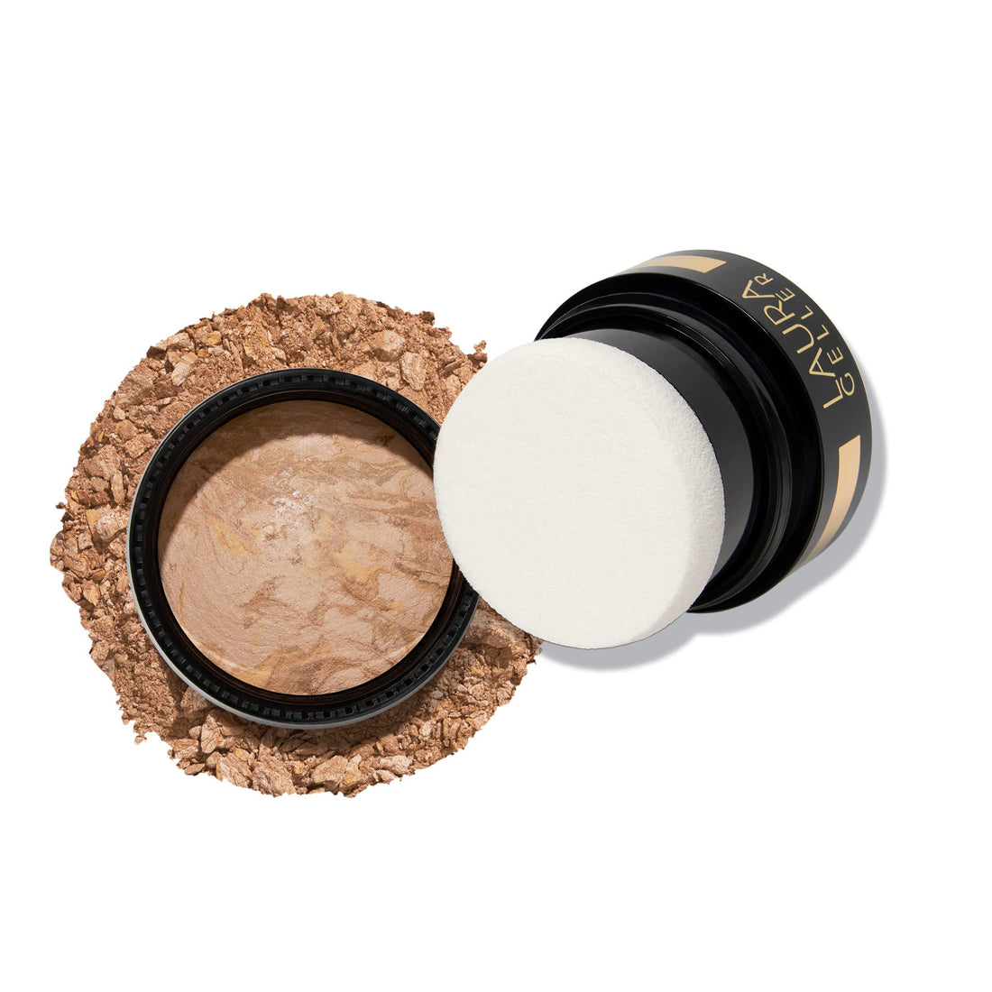 LAURA GELLER NEW YORK Award-Winning Baked Balance-n-Brighten To Go Color Correcting Powder Foundation - Medium - Buildable