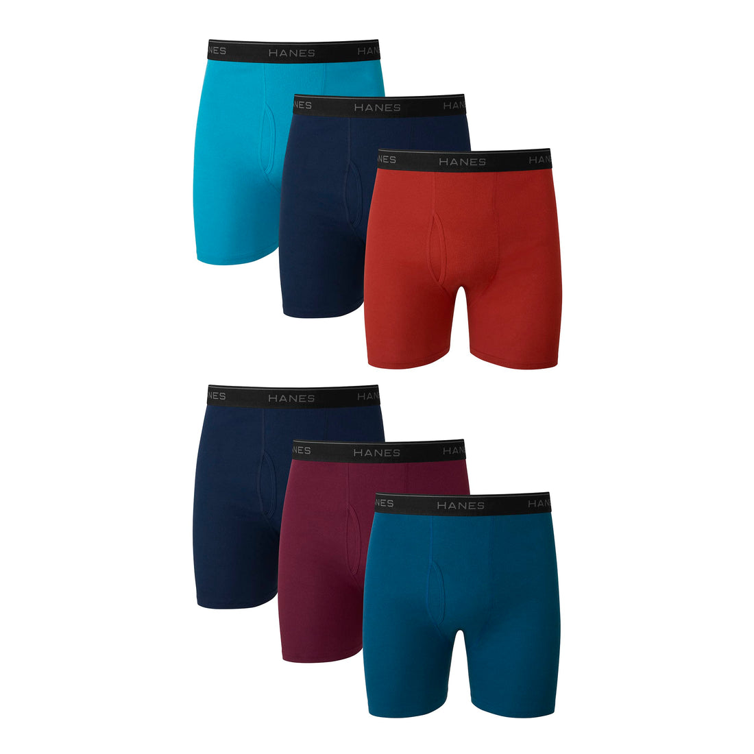 Hanes Mens Underwear Briefs, Cool Dri Moisture-wicking Cotton No-ride-up For Men, Multi-packs Available Boxer, 6 Pack - Dyed